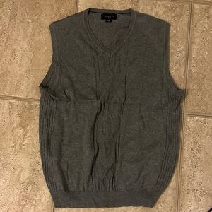 Attention V-Neck Gray Sweater Vest lightweight
